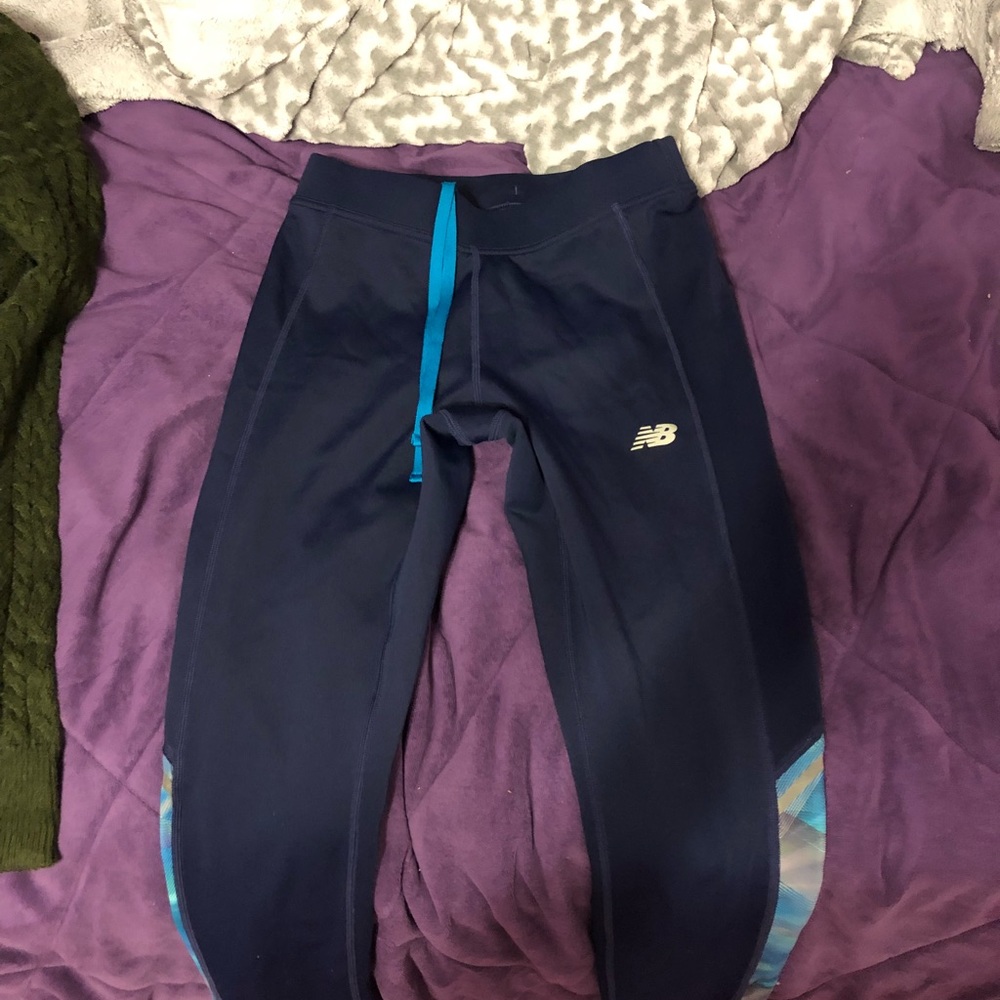 Navy Blue Leggings with design on side